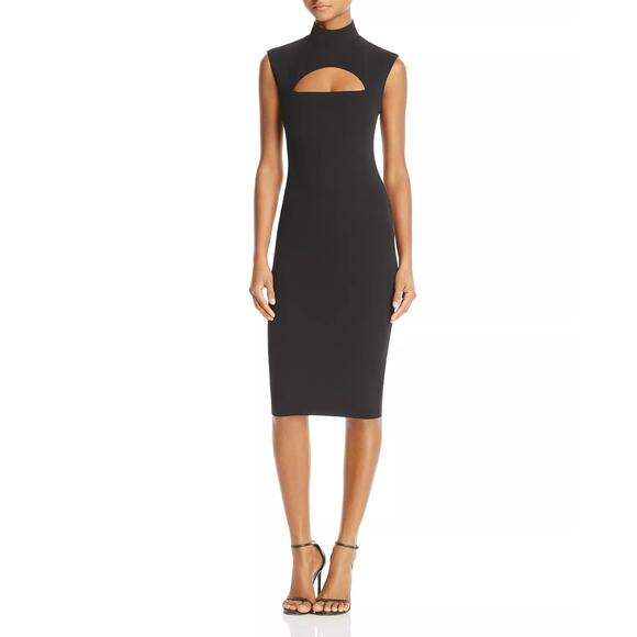 Nookie Dresses & Skirts - NOOKIE Manhattan Midi Dress Black Sleeveless Cutout Lined Stretch Medium NEW